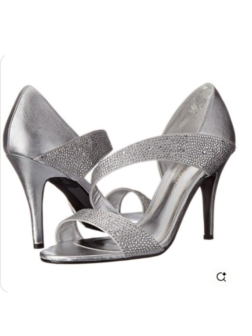 NEW Caparros Visage Gold Crystal Wrap Heels – Strappy Metallic Evening Sandals